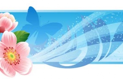 Abstract flower banner