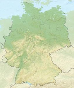 Large detailed relief map of germany