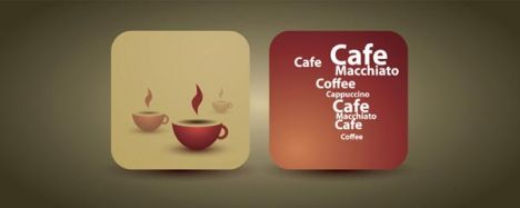 Advertising coffee vector cards