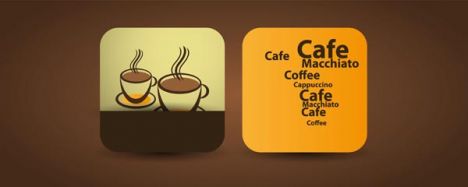 Advertising coffee vector cards