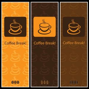 Advertising coffee vector cards