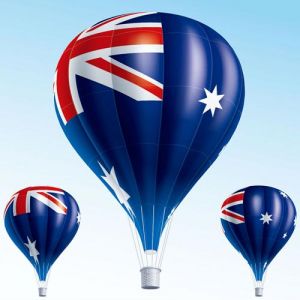 Air ballons filled with flags vectors