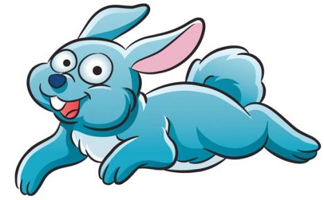 Blue rabbit animal farm vector design