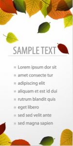 Autumn vector banner template