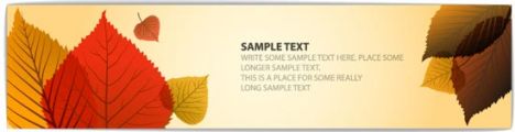 Autumn vector banner template