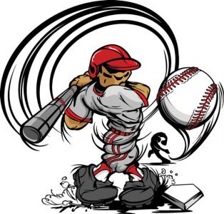 Baseball cartoon characters vector