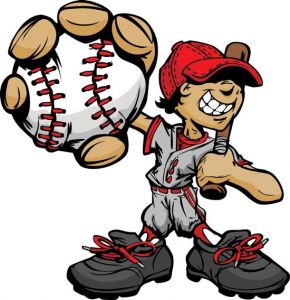 Baseball cartoon characters vector