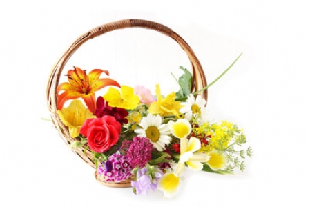 Basket with flowers