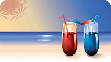 Beach cocktail vector