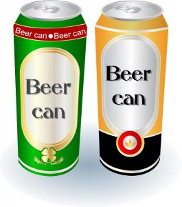 Realistic beer cans vectors