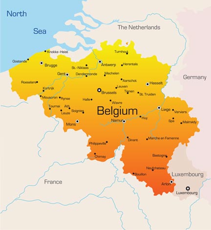 Belgium vector maps