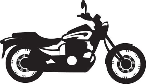 Bikers clipart vector silhouettes