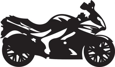 Bikers clipart vector silhouettes