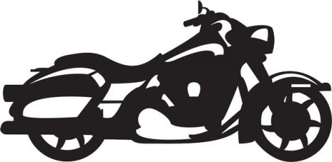 Bikers clipart vector silhouettes