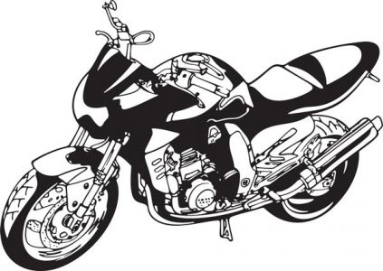 Bikers clipart vector silhouettes