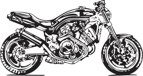 Bikers clipart vector silhouettes