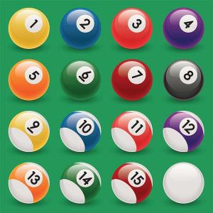 Billiard and snooker balls vector