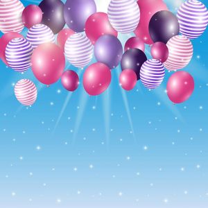 Color Glossy Balloons Background Vector Illustration