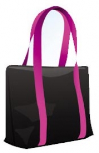 Black shopping bag vector