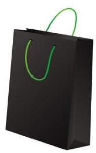 Black shopping bag vector