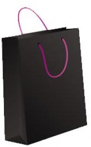 Black shopping bag vector