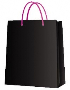 Black shopping bag vector