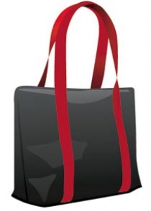 Black shopping bag vector