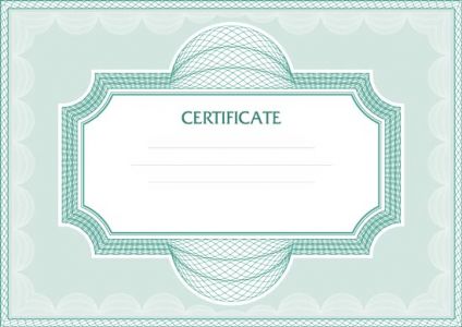 Blank certificate vector