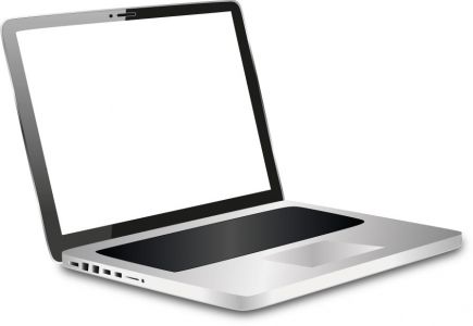 Blank screen of laptop device vector