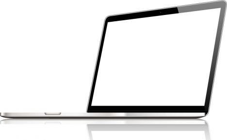 Blank screen of laptops device vector