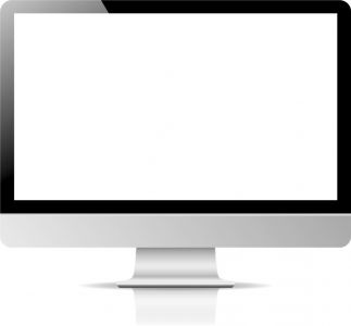 Blank screen of monitor device vector