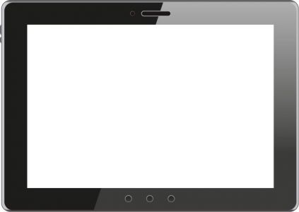 Blank screen of tablet device vector