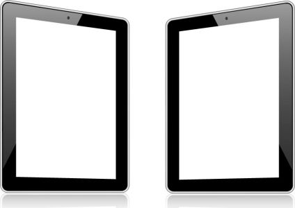 Blank screen of tablets device vector