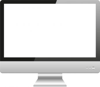 Blank screen of Imac device vector