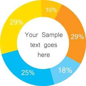 Blue and orange infographic vector