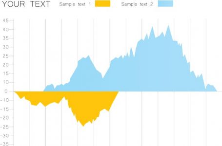 Blue and orange infographic vector