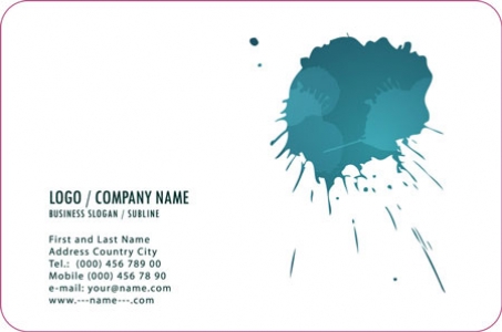 Blue business cards vectors