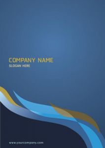 Corporate blue map cover vector