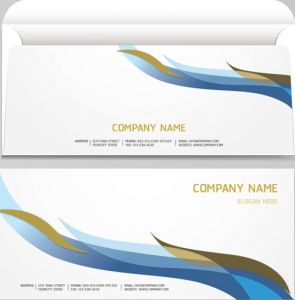 Corporate blue envelopes vector