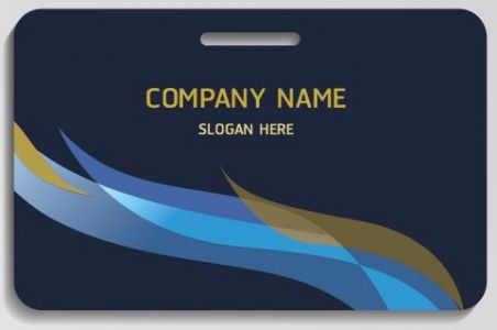 Corporate blue business cards vector