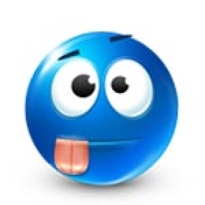 Blue emoticon model