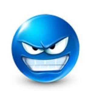 Blue emoticon model