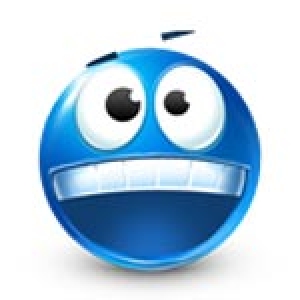 Blue emoticon model