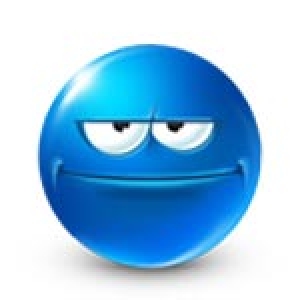 Blue emoticon model