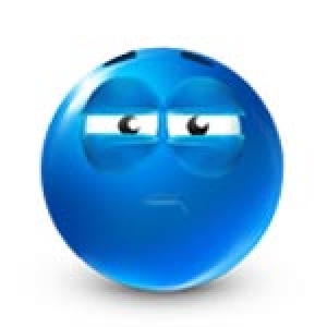 Blue emoticon model