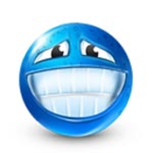 Blue emoticon model