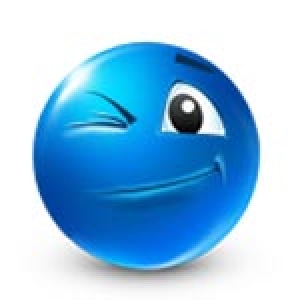 Blue emoticon model