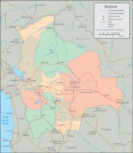 Bolivia vector map