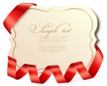 Bows and ribbons on vector cards