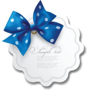 Bows and ribbons on vector cards